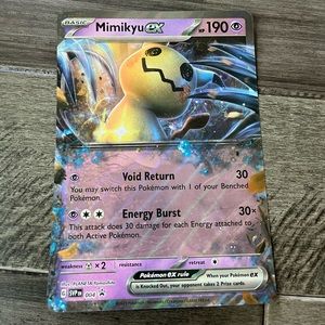 Pokemon Mimikyu Large Promo Trading Card Delta Species SWSH136